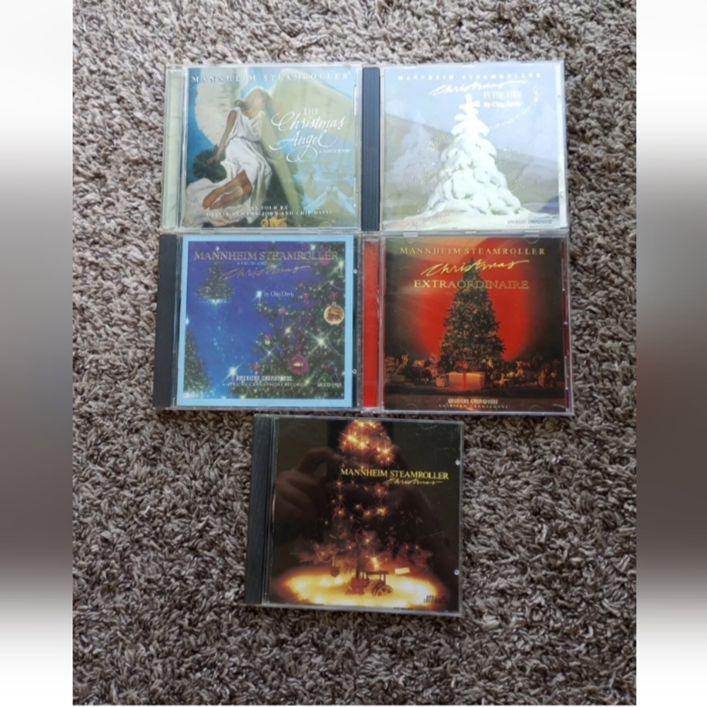 Lot Of 5 Mannheim Steamroller Christmas Holiday CDs Extraordinaire